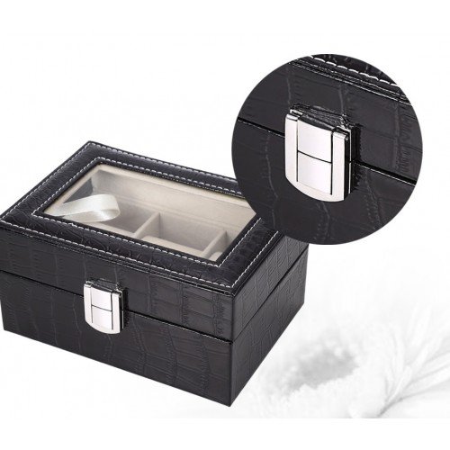 Cutie Pentru Ceasuri, Model Negru, Cu 3 Spatii