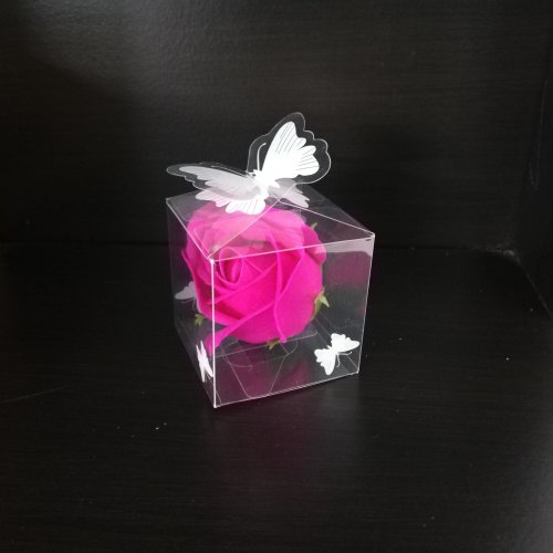 Cutiuta Acetofan Fluture 5X5X5Cm Pentru Trandafiri Sapun
