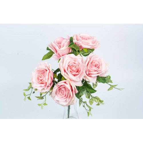 Buchet Flori Artificiale Trandafiri Roz Aw57                                       